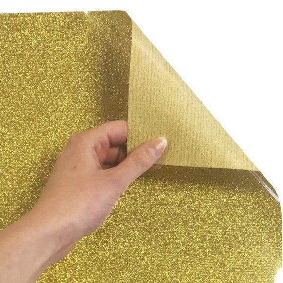 20" x 12" Glitter Gold Siser Easyweed HTV Heat Transfer Iron-On Vinyl - Picture 5 of 6
